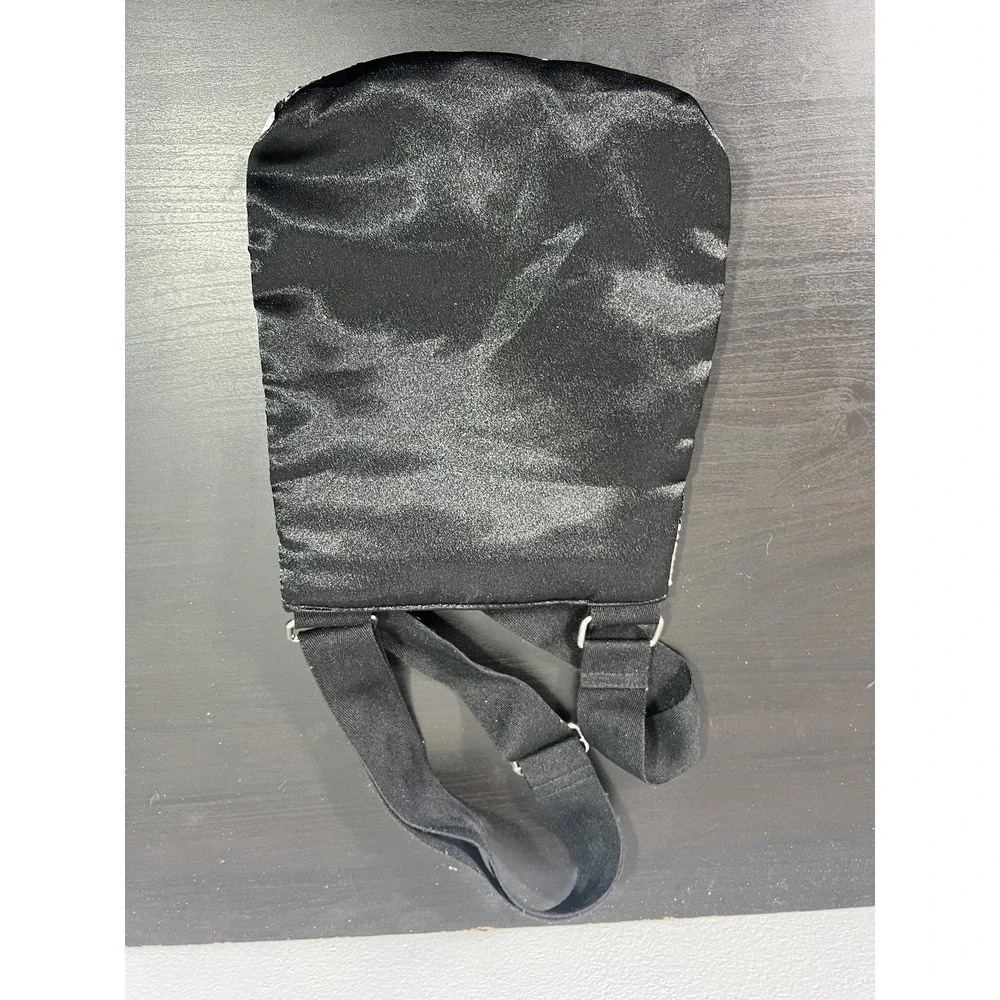 Sparkling Silver‎ Sequin Leopard Print Crossbody Bag Adjustable Strap Women's